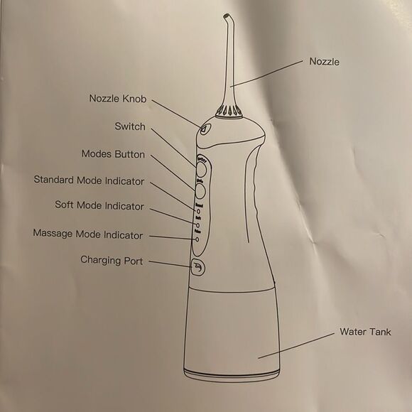 New Insmart portable cordless oral irrigator dental water flosser NWOT - Picture 4 of 11
